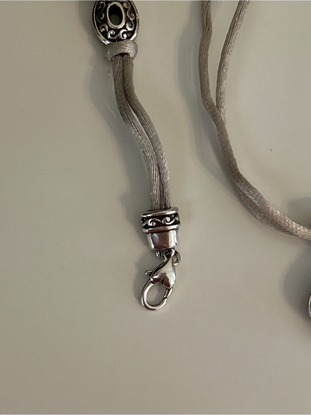 Brighton Jewelry Silver-Tone Necklace and Bracelet Set with Teal Glass Pendants - Picture 5 of 5